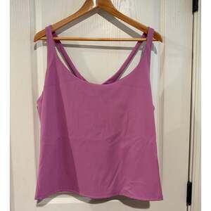 Women's Spanx Tank top with adjustable built in shelf bra Light purple Cross 3x